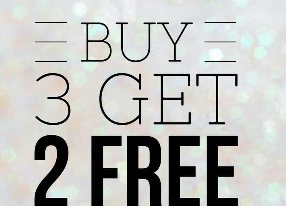 4.   Diskon Buy 3 Get 2 Free