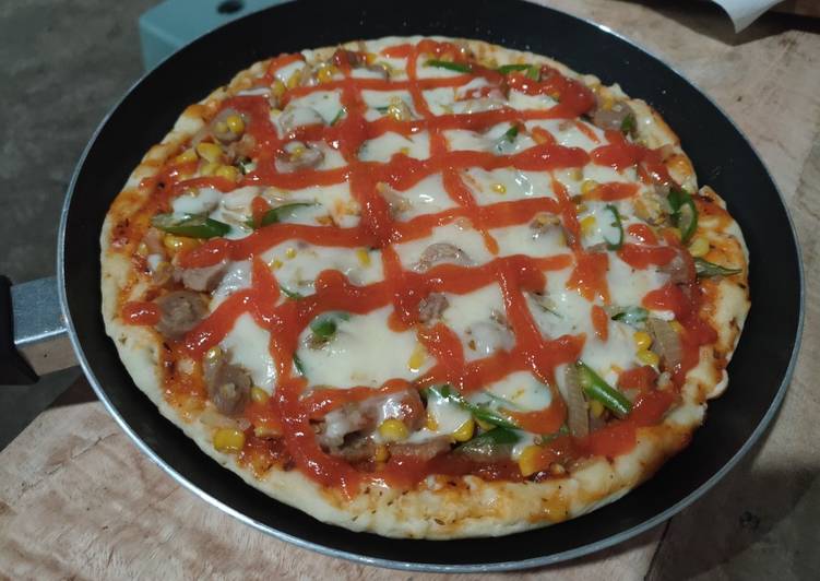 5. Cetak Pizza dengan Teflon