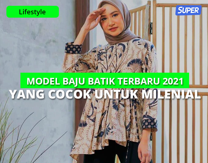 Model jahitan baju batik wanita terbaru 2021
