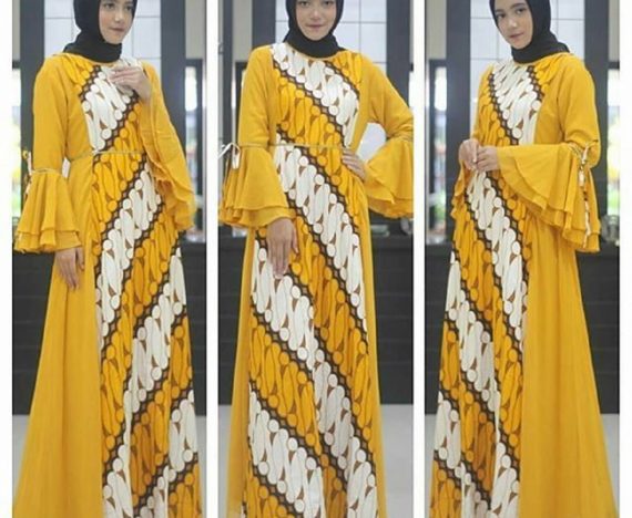 model baju gamis 2021 terbaru remaja Batik