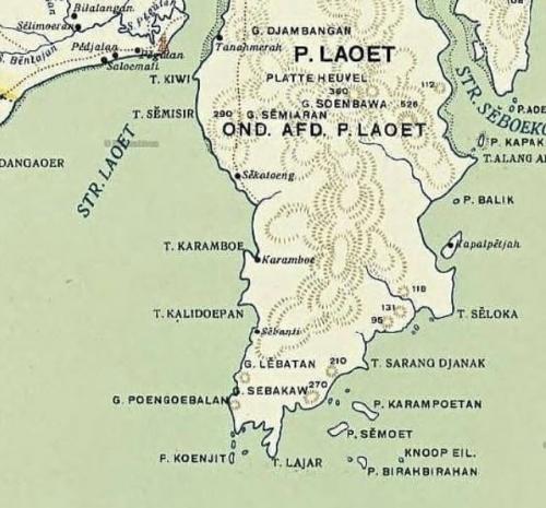 4. Kota Saranjana tercatat di peta zaman Belanda