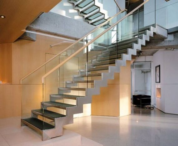 tangga minimalis logam