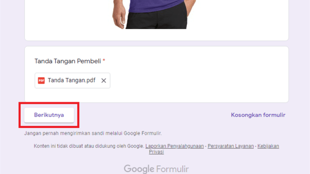 cara buat ttd di Google Form