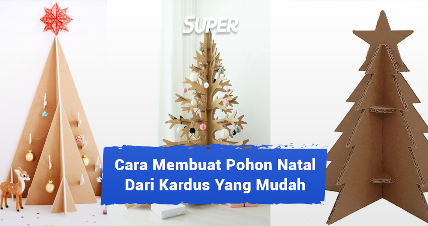 pohon natal dari kardus