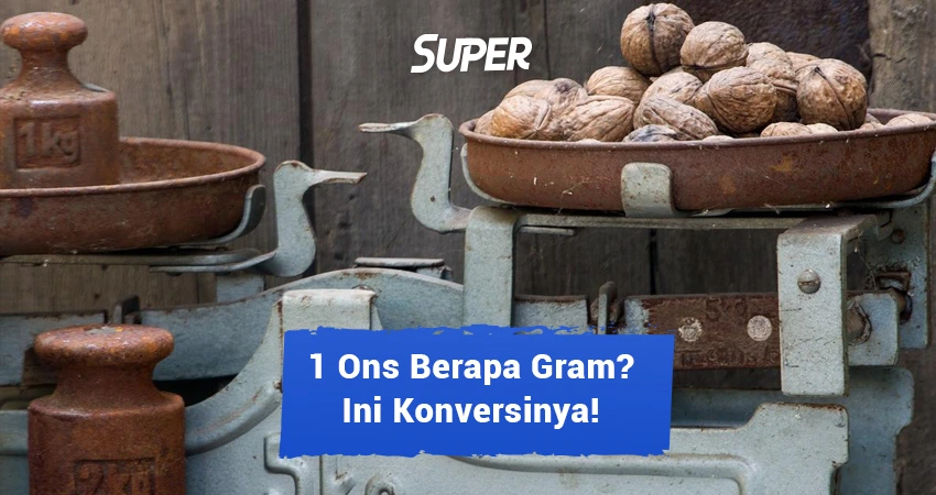 1 ons berapa gram