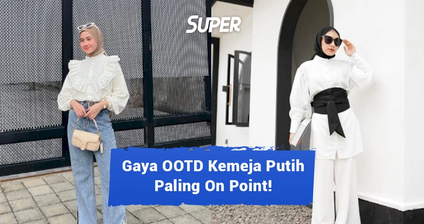 outfit kemeja putih