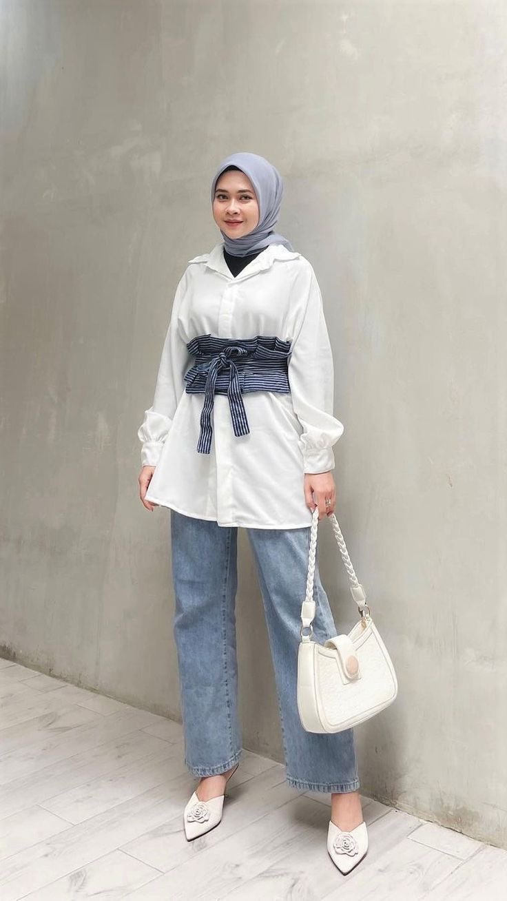 13 Inspirasi Style Kondangan Pakai Celana Jeans Hijab 3011