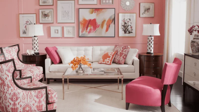 perpaduan warna pink di rumah