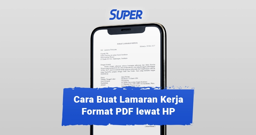 cara membuat lamaran kerja pdf lewat hp