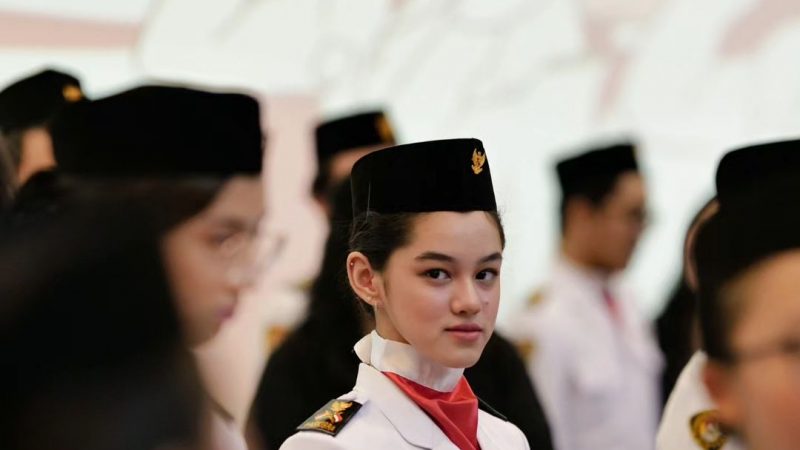 shaista anak rionaldo stockhorst jadi paskibra