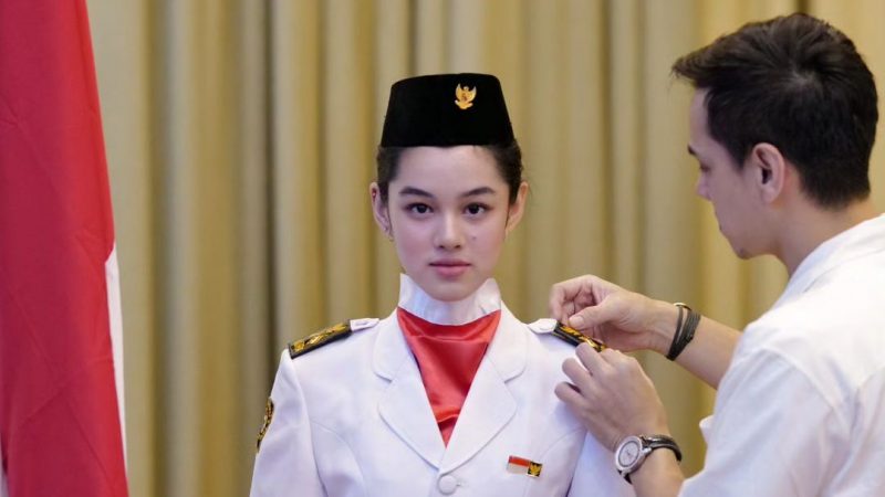 shaista anak rionaldo stockhorst jadi paskibra