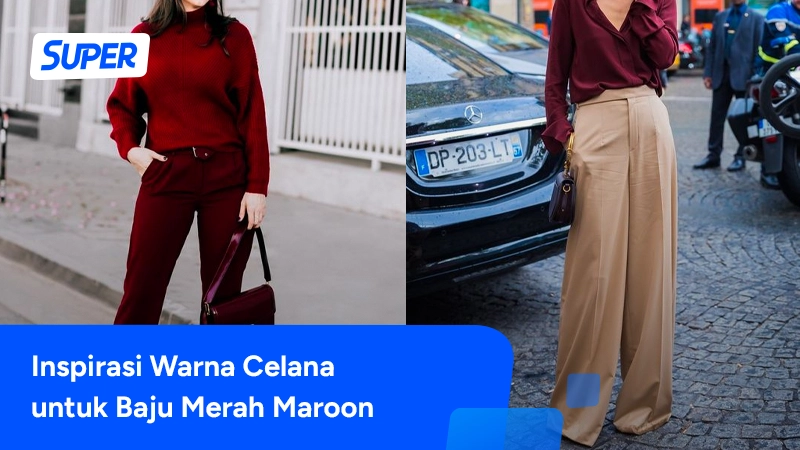 baju merah maroon cocok dengan celana warna apa