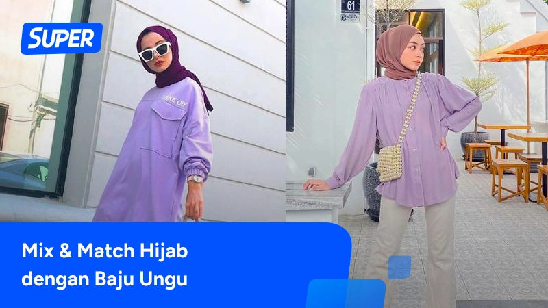 baju ungu tua cocok dengan jilbab warna apa