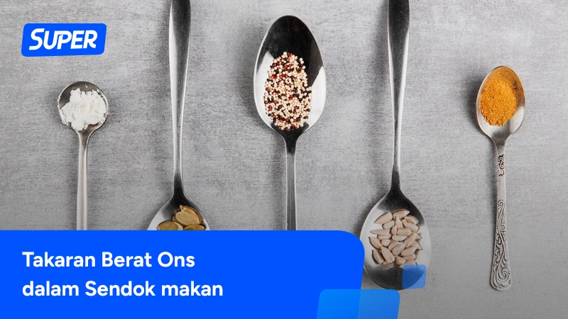 1 ons berapa sendok makan