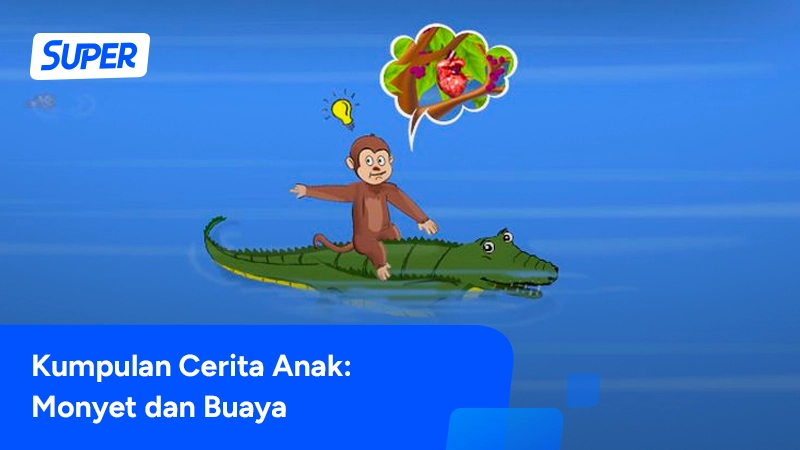 cerita monyet dan buaya
