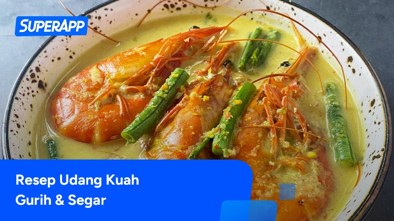 Daftar bahan-bahan lengkap untuk membuat Linguine Kuah Udang